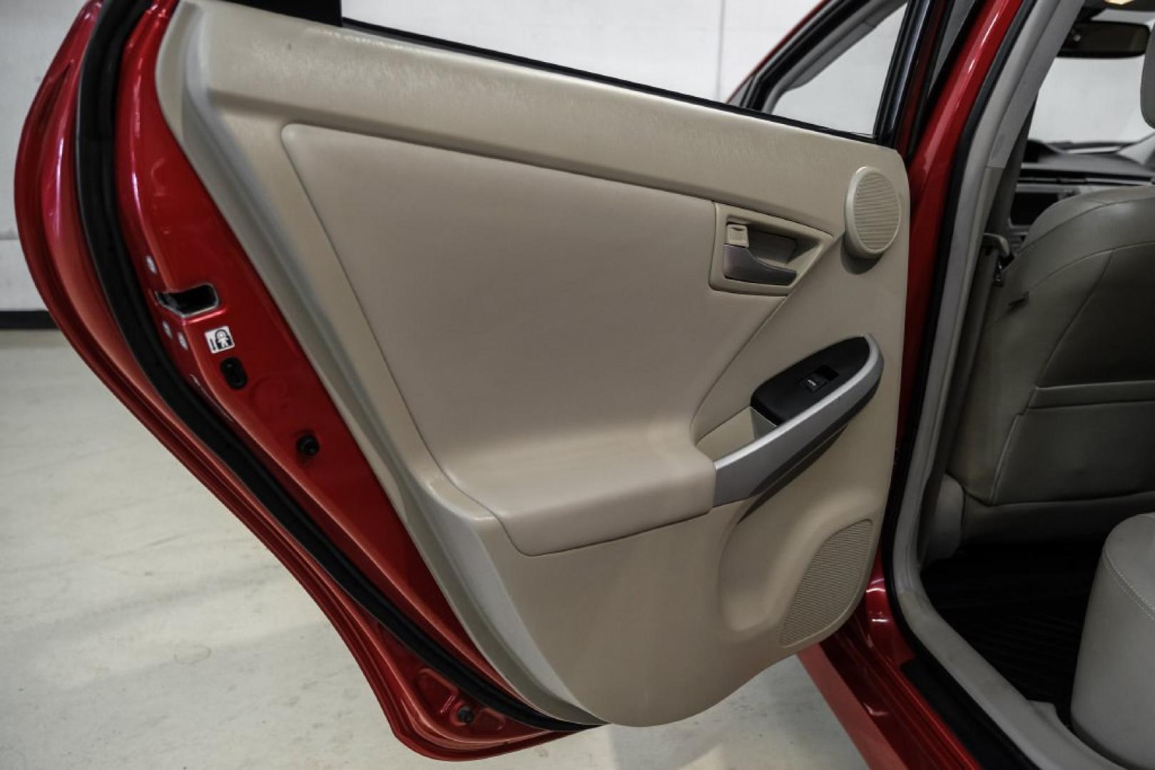 2012 Barcelona Red Metallic /Bisque Toyota Prius Four (JTDKN3DU9C1) with an 1.8L 4-Cylinder DOHC 16V VVT-i engine, CVT transmission, located at 15300 Midway Rd., Addison, TX, 75001, (972) 702-0011, 32.958321, -96.838074- Photo#39