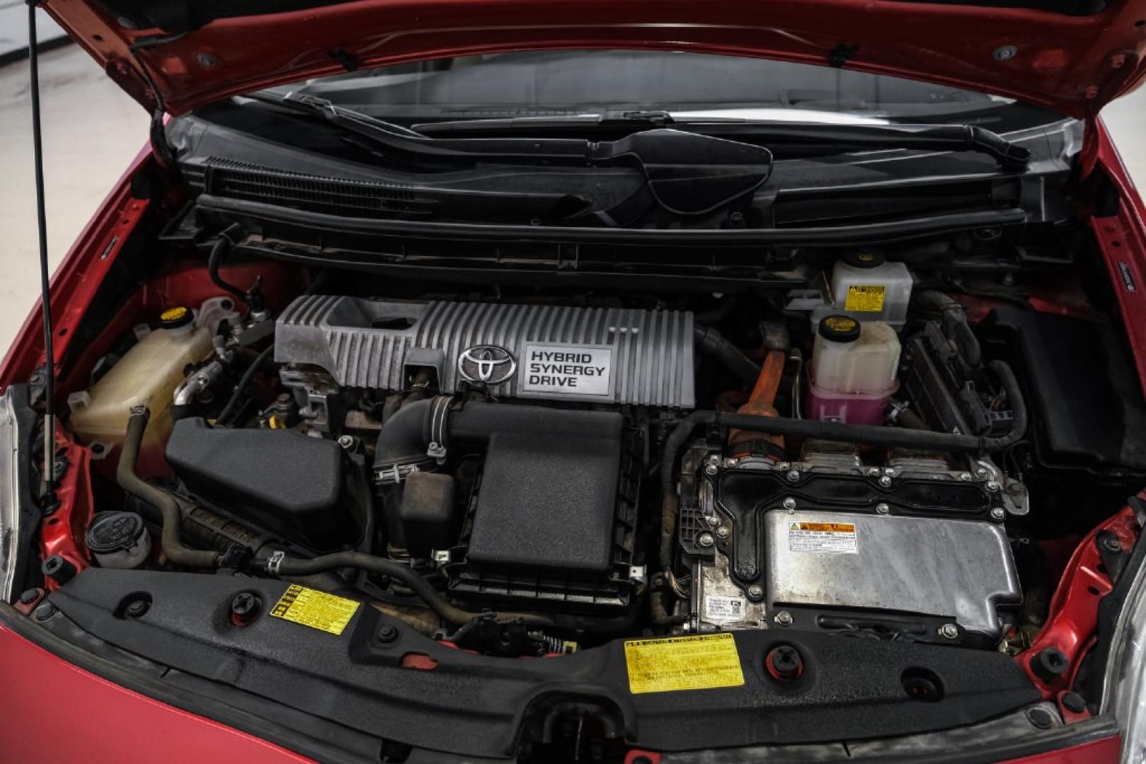 2012 Barcelona Red Metallic /Bisque Toyota Prius Four (JTDKN3DU9C1) with an 1.8L 4-Cylinder DOHC 16V VVT-i engine, CVT transmission, located at 15300 Midway Rd., Addison, TX, 75001, (972) 702-0011, 32.958321, -96.838074- Photo#43