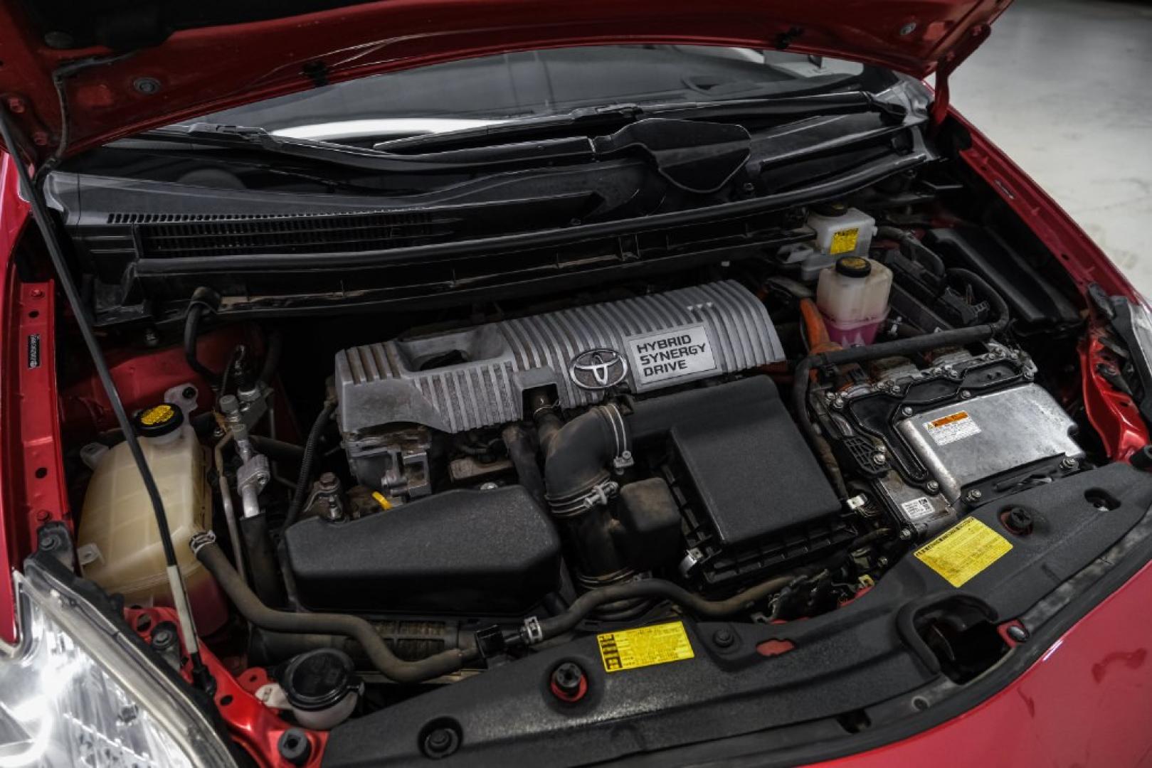 2012 Barcelona Red Metallic /Bisque Toyota Prius Four (JTDKN3DU9C1) with an 1.8L 4-Cylinder DOHC 16V VVT-i engine, CVT transmission, located at 15300 Midway Rd., Addison, TX, 75001, (972) 702-0011, 32.958321, -96.838074- Photo#45