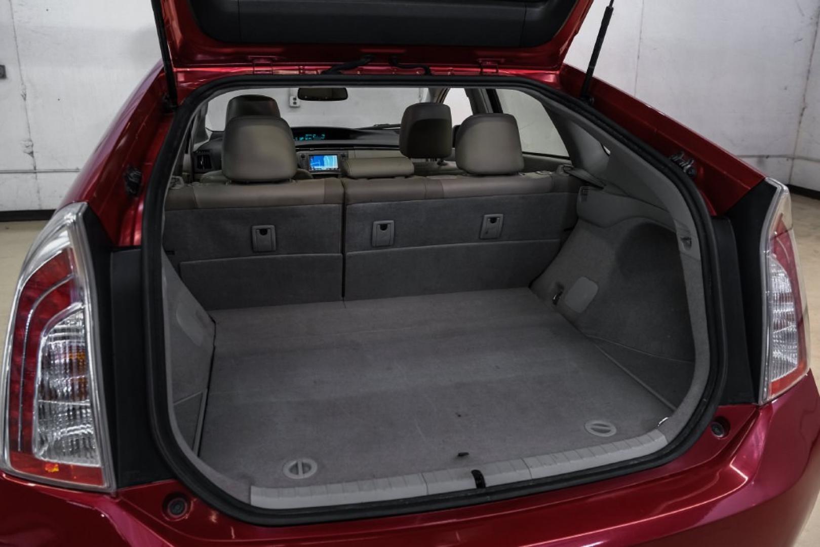 2012 Barcelona Red Metallic /Bisque Toyota Prius Four (JTDKN3DU9C1) with an 1.8L 4-Cylinder DOHC 16V VVT-i engine, CVT transmission, located at 15300 Midway Rd., Addison, TX, 75001, (972) 702-0011, 32.958321, -96.838074- Photo#48