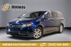 2016 Obsidian Blue Pearl /Gray Honda Odyssey EX-L (5FNRL5H60GB) with an 3.5L V6 SOHC i-VTEC 24V engine, Automatic transmission, located at 15300 Midway Rd., Addison, TX, 75001, (972) 702-0011, 32.958321, -96.838074- Photo#0