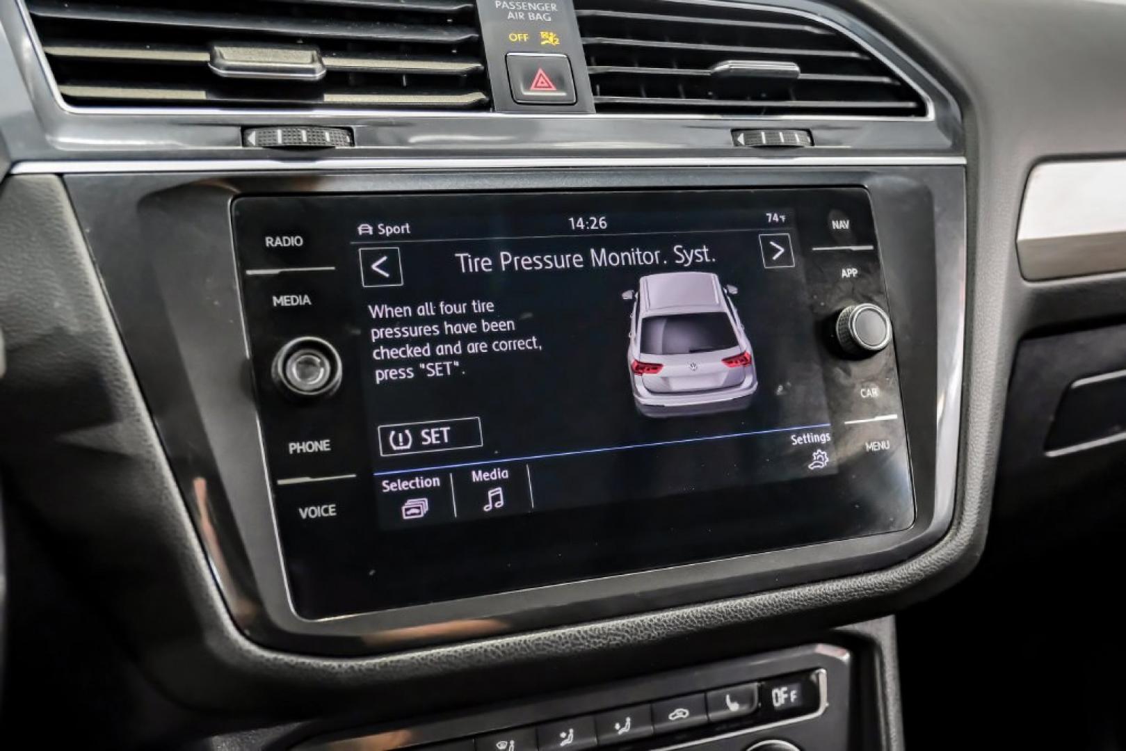 2018 Pearl Metallic /Titan Black Volkswagen Tiguan 2.0T SEL (3VV2B7AX1JM) with an 2.0L TSI DOHC engine, Automatic transmission, located at 15300 Midway Rd., Addison, TX, 75001, (972) 702-0011, 32.958321, -96.838074- Photo#39