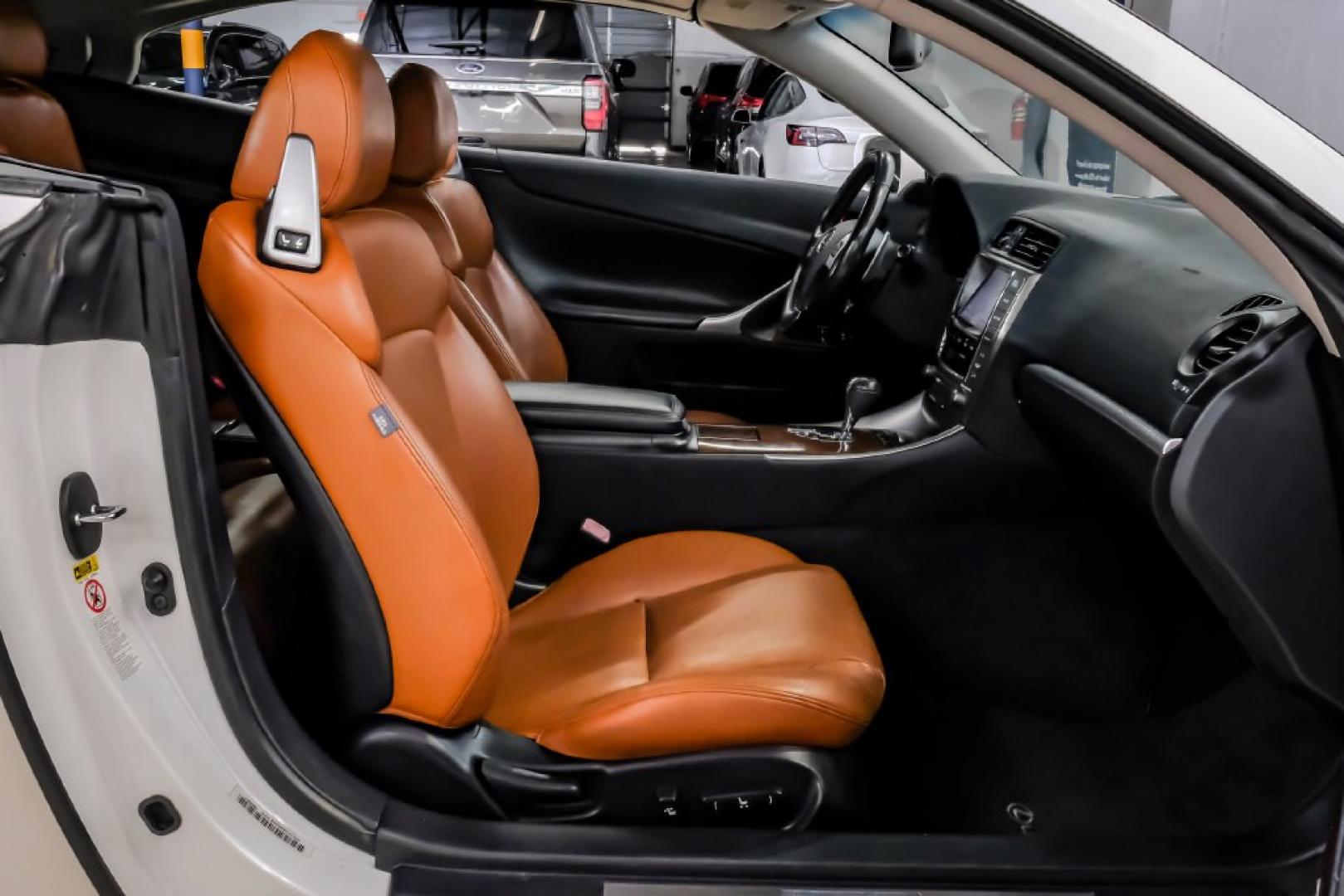 2013 Starfire Pearl /Saddle Lexus IS 250 C (JTHFF2C29D2) with an 2.5L V6 DOHC 24V VVT-i engine, Automatic transmission, located at 15300 Midway Rd., Addison, TX, 75001, (972) 702-0011, 32.958321, -96.838074- Photo#46