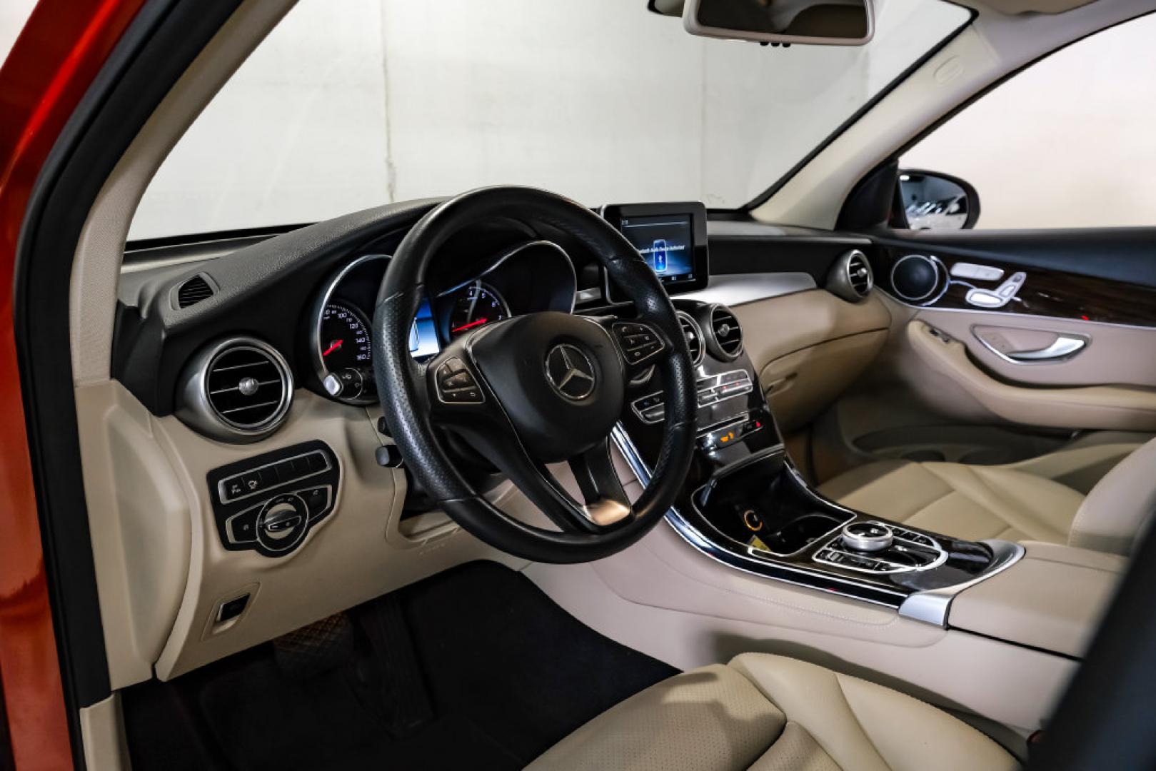 2019 designo Cardinal Red Metallic /Silk Beige Mercedes-Benz GLC GLC 300 (WDC0G4JB0KF) with an I4 engine, Automatic transmission, located at 15300 Midway Rd., Addison, TX, 75001, (972) 702-0011, 32.958321, -96.838074- Photo#2