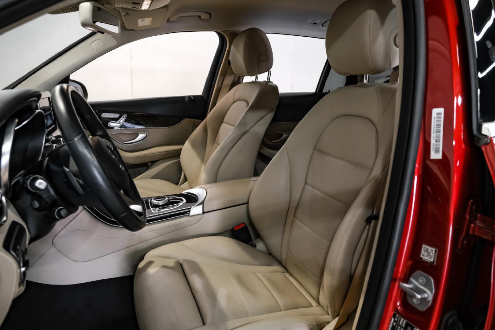 2019 designo Cardinal Red Metallic /Silk Beige Mercedes-Benz GLC GLC 300 (WDC0G4JB0KF) with an I4 engine, Automatic transmission, located at 15300 Midway Rd., Addison, TX, 75001, (972) 702-0011, 32.958321, -96.838074- Photo#28