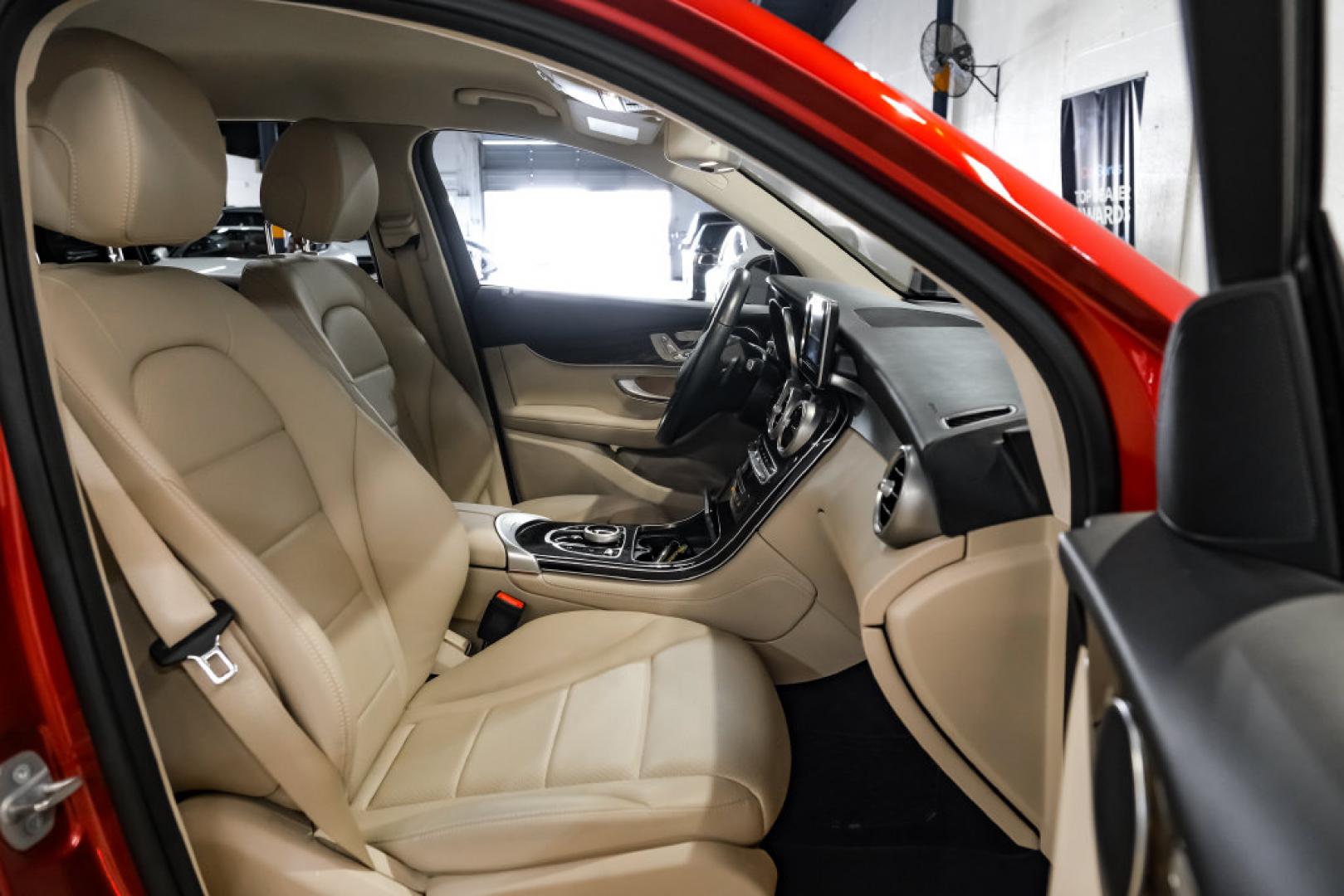 2019 designo Cardinal Red Metallic /Silk Beige Mercedes-Benz GLC GLC 300 (WDC0G4JB0KF) with an I4 engine, Automatic transmission, located at 15300 Midway Rd., Addison, TX, 75001, (972) 702-0011, 32.958321, -96.838074- Photo#29