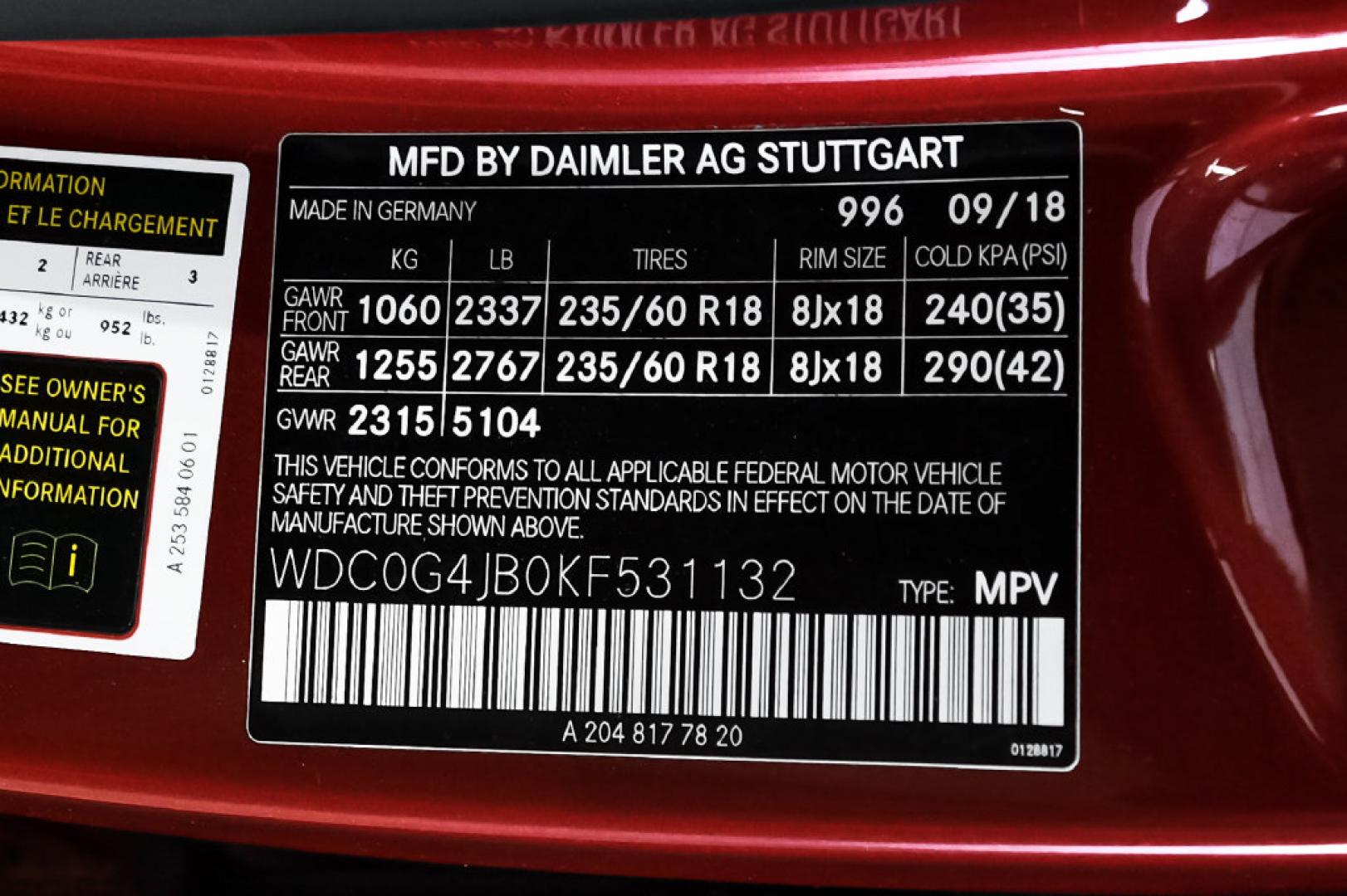 2019 designo Cardinal Red Metallic /Silk Beige Mercedes-Benz GLC GLC 300 (WDC0G4JB0KF) with an I4 engine, Automatic transmission, located at 15300 Midway Rd., Addison, TX, 75001, (972) 702-0011, 32.958321, -96.838074- Photo#55