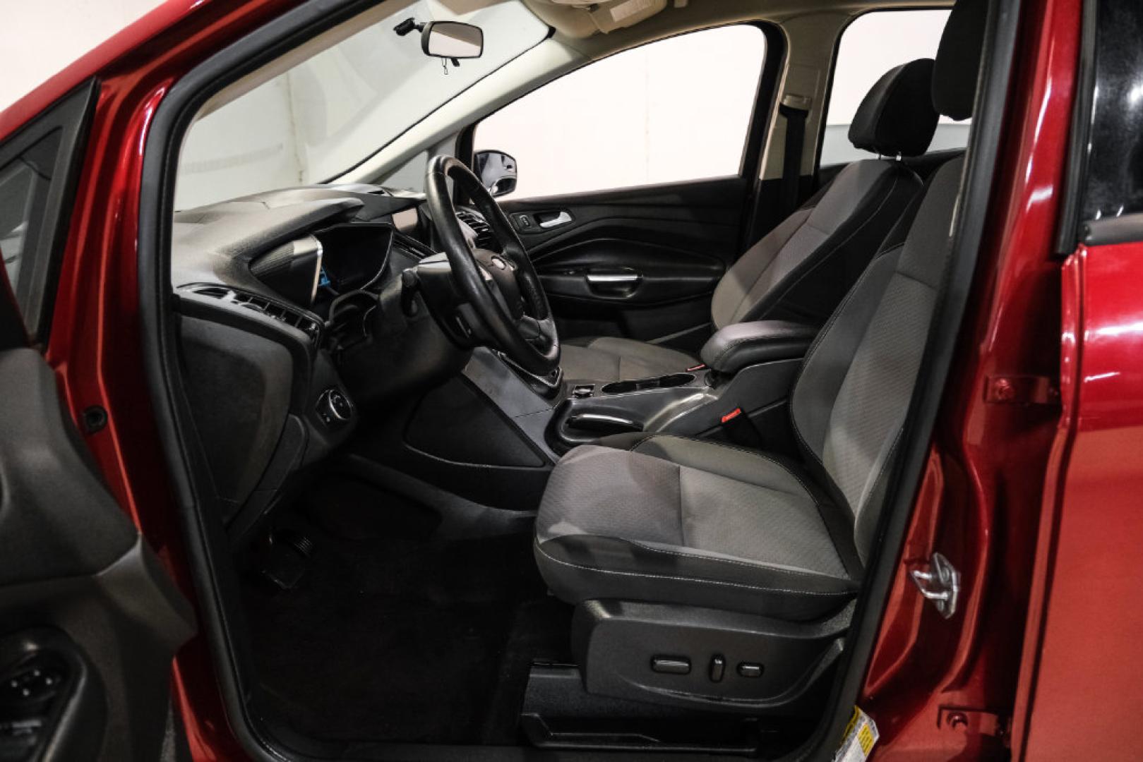2017 Ruby Red Metallic /Black Ford C-Max Hybrid SE (1FADP5AU1HL) with an I4 Hybrid engine, CVT transmission, located at 15300 Midway Rd., Addison, TX, 75001, (972) 702-0011, 32.958321, -96.838074- Photo#3