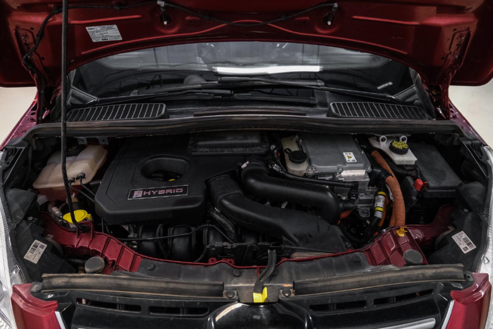 2017 Ruby Red Metallic /Black Ford C-Max Hybrid SE (1FADP5AU1HL) with an I4 Hybrid engine, CVT transmission, located at 15300 Midway Rd., Addison, TX, 75001, (972) 702-0011, 32.958321, -96.838074- Photo#45