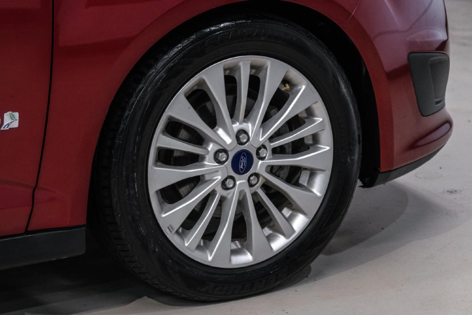 2017 Ruby Red Metallic /Black Ford C-Max Hybrid SE (1FADP5AU1HL) with an I4 Hybrid engine, CVT transmission, located at 15300 Midway Rd., Addison, TX, 75001, (972) 702-0011, 32.958321, -96.838074- Photo#53