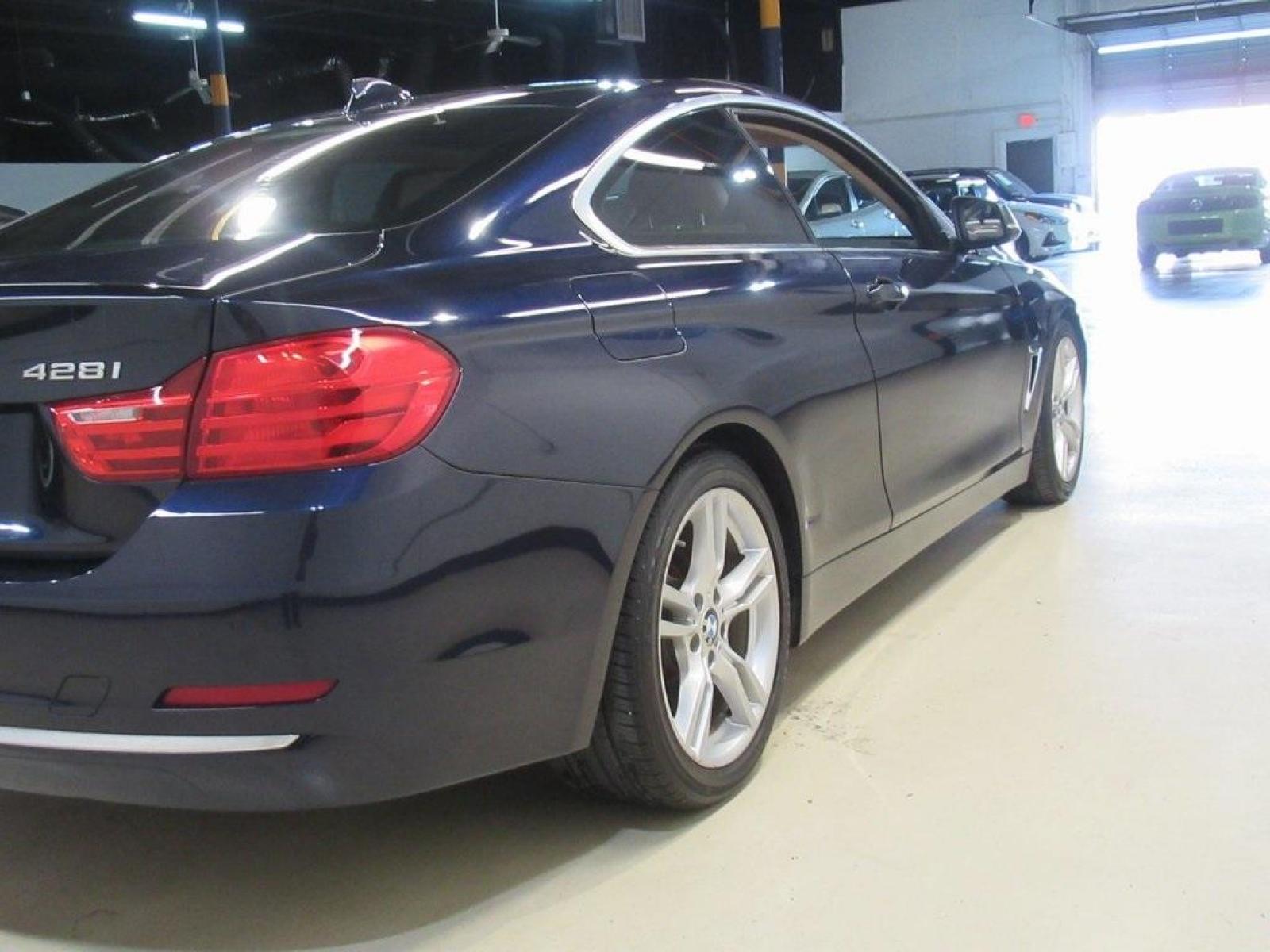 2014 Imperial Blue Metallic /Saddle Brown/Excl. Stitch BMW 4 Series 428i (WBA3N7C50EF) with an 2.0L 4-Cylinder DOHC 16V Turbocharged engine, Automatic transmission, located at 15300 Midway Rd., Addison, 75001, (972) 702-0011, 32.958321, -96.838074 - HOME OF THE NO HAGGLE PRICE - WHOLESALE PRICES TO THE PUBLIC!! 428i, 2D Coupe, 2.0L 4-Cylinder DOHC 16V Turbocharged, 8-Speed Automatic, RWD, Imperial Blue Metallic, Saddle Brown/Excl. Stitch Leather.<br><br>Imperial Blue Metallic 2014 BMW 4 Series 428i<br><br>Recent Arrival! 23/35 City/Highway MPG< - Photo #2