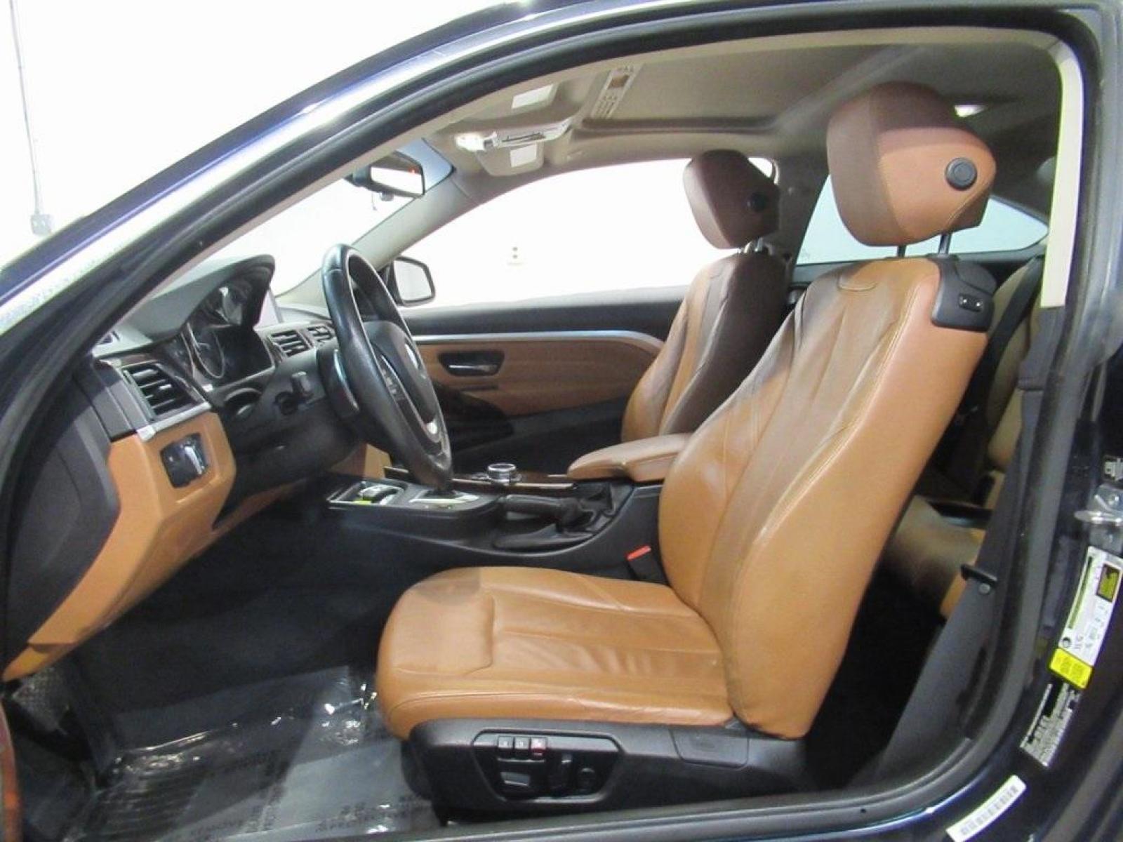 2014 Imperial Blue Metallic /Saddle Brown/Excl. Stitch BMW 4 Series 428i (WBA3N7C50EF) with an 2.0L 4-Cylinder DOHC 16V Turbocharged engine, Automatic transmission, located at 15300 Midway Rd., Addison, 75001, (972) 702-0011, 32.958321, -96.838074 - HOME OF THE NO HAGGLE PRICE - WHOLESALE PRICES TO THE PUBLIC!! 428i, 2D Coupe, 2.0L 4-Cylinder DOHC 16V Turbocharged, 8-Speed Automatic, RWD, Imperial Blue Metallic, Saddle Brown/Excl. Stitch Leather.<br><br>Imperial Blue Metallic 2014 BMW 4 Series 428i<br><br>Recent Arrival! 23/35 City/Highway MPG< - Photo #10