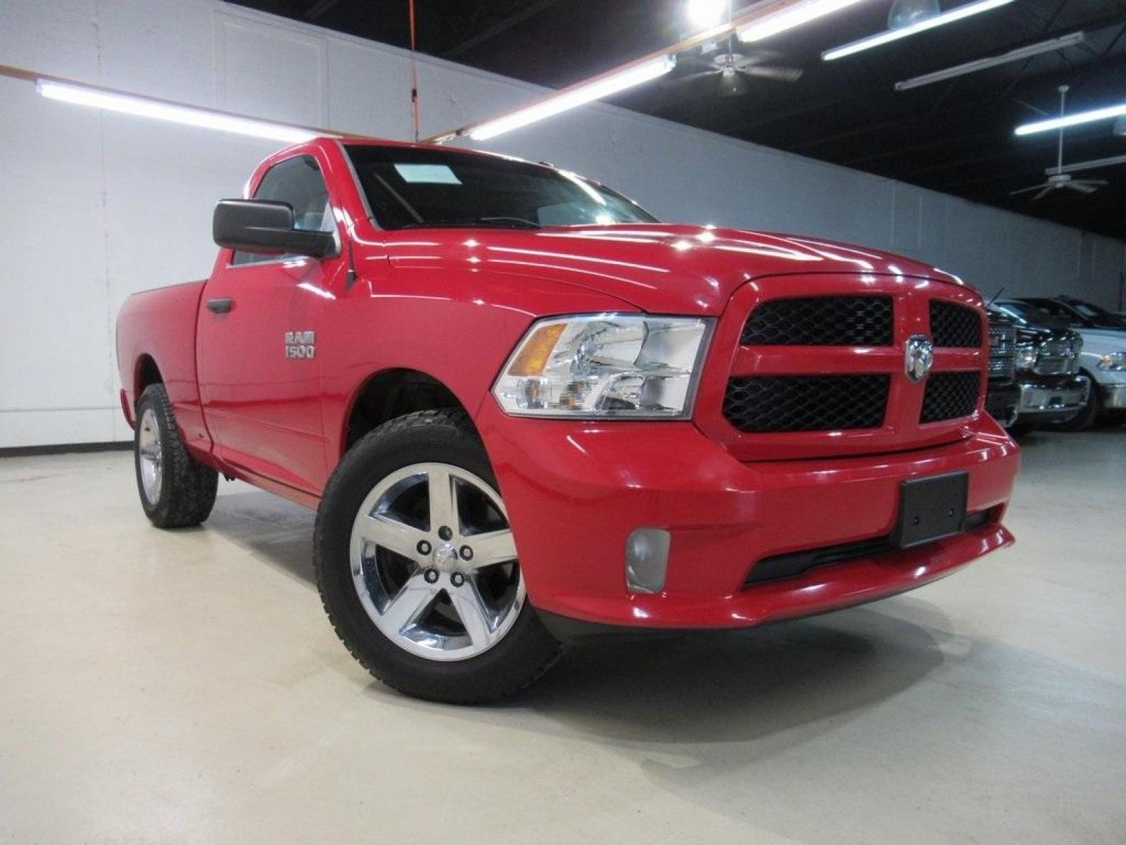2014 Flame Red Clearcoat /Black Ram 1500 Express (3C6JR6AG9EG) with an 3.6L V6 24V VVT engine, Automatic transmission, located at 15300 Midway Rd., Addison, 75001, (972) 702-0011, 32.958321, -96.838074 - Photo #1